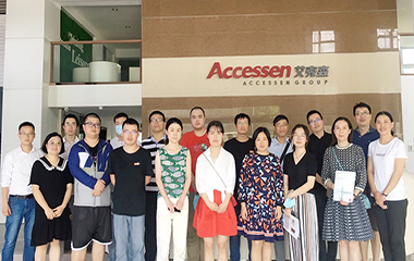 20/08/19 上?，F(xiàn)代集團(tuán)工程咨詢公司設(shè)計(jì)團(tuán)隊(duì)參觀艾克森換熱設(shè)備生產(chǎn)基地